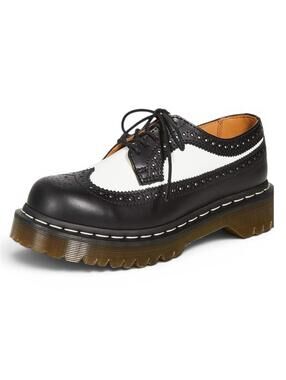 NEW Doc Marten 3989 BEX Black & White Wingtip Oxford Shoes Leather Size 5 W/4 M